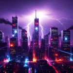 WCW Atlanta skyline city lights theme