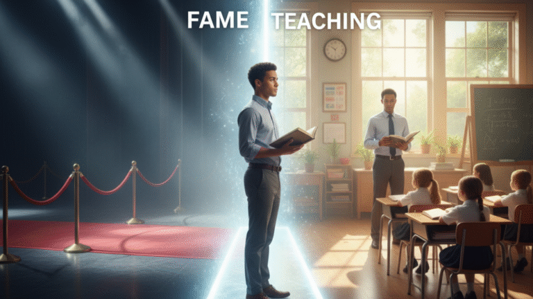 Eian Burton choosing teaching over fame