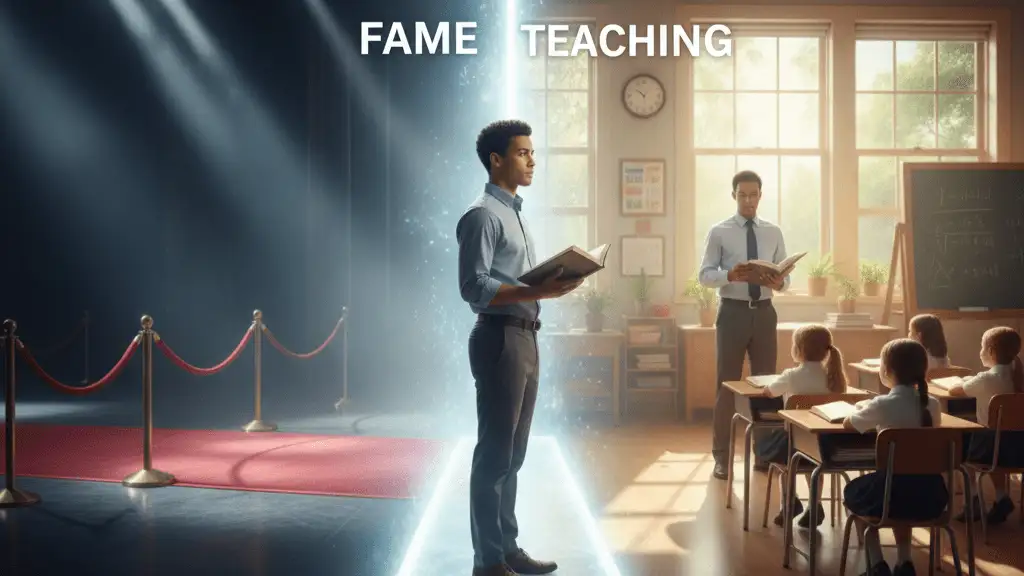 Eian Burton choosing teaching over fame