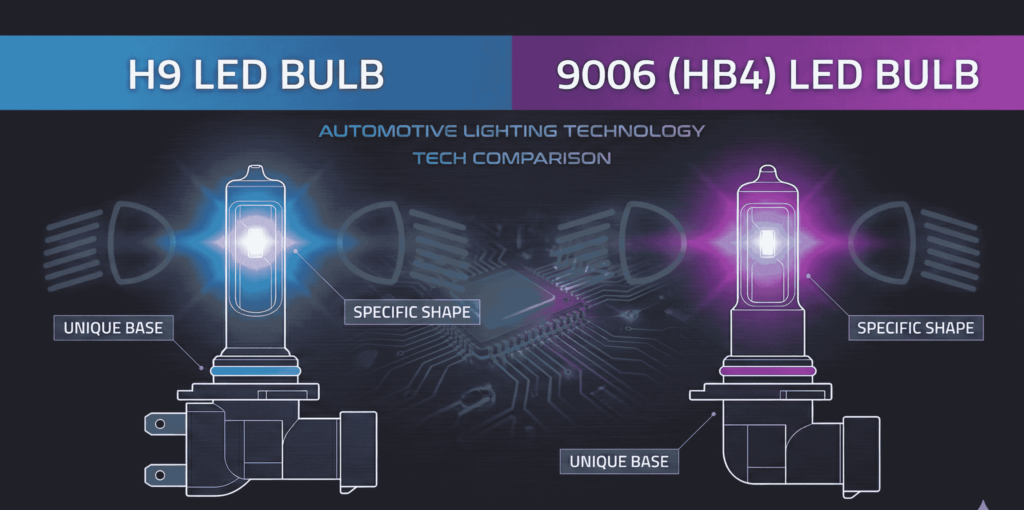 H9 vs 9006 LED